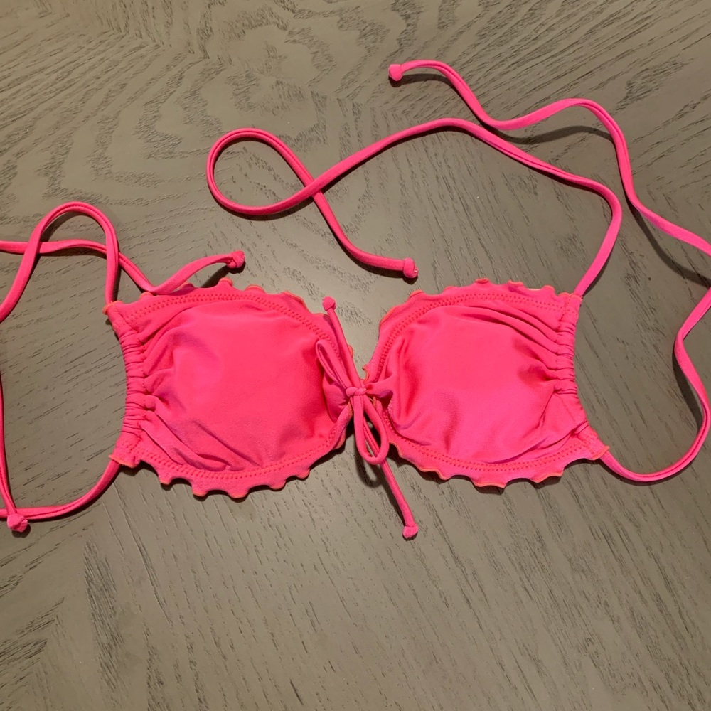 Luli fama bikini top hot pink